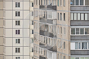 Old high-rise buildings residential as texture