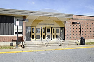 Old high school auditorium entrance