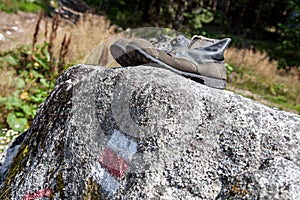 Old hiking shoes