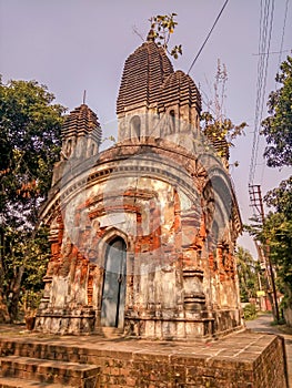 Old Hindu Shiva Temple at North 24 Parganas, West Bengal,India.