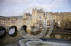 Old historic architecture from Bath city in England
