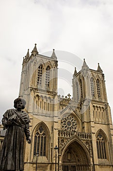 Old historic architecture of Bristol cathedral