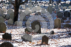 Old Historic Boston Cemetary photo