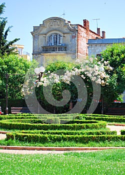 Old historic building in the garden