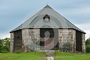 Old historic building for removing water from liquid in old salt plant in Presov