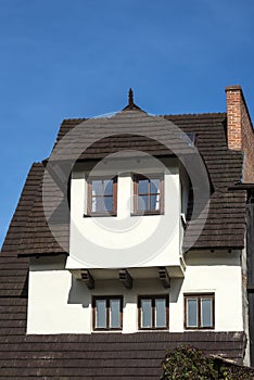 Old historic buildings in town Kazimierz Dolny, Poland photo