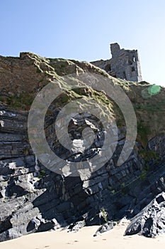 Old historic castle on a cliff edge