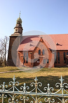 Old historic Church in Dobra nesr Wroclaw, Poland