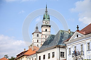 City castle with the main tower in the old mining city of Kremnica, Slovakia