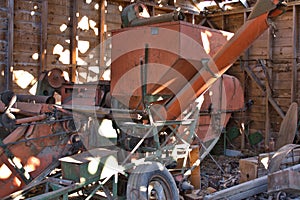 Inside an old Wood Barn