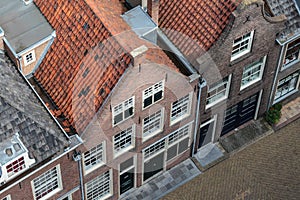 Old historic houses in the Dutch town Delft