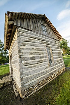 Old historic log cabin Jamesport Missouri
