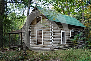 An old, historic log house