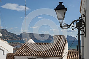 Old historic street lights during day time