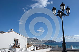 Old historic street lights during day time