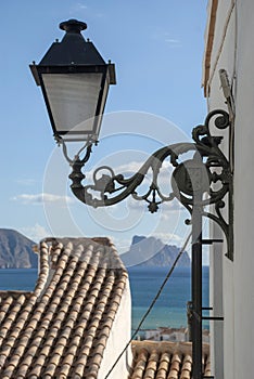 Old historic street lights during day time