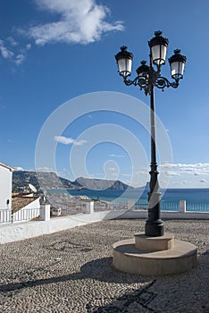 Old historic street lights during day time