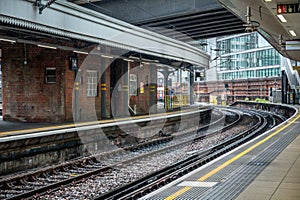 old historic train station in london england