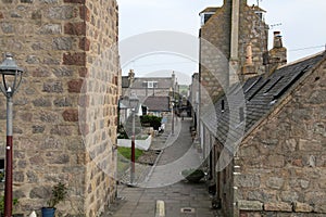 Old historical alley in Dundee waterfront, Scotland