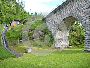 Old historical aquaduct well preserved in austria