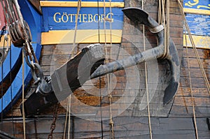 Old and historical boat in the port of Goteborg