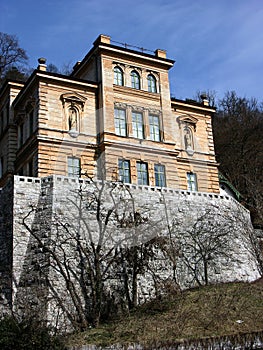 Old historical building near the castle in Ljubljana,Slovenia