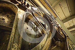 Old historical Dredge No. 4, The Giant Gears, Yukon, Canada