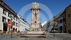 Sloup Nejsvětější Trojice - Trojský sloup, Banská Štiavnica, Slovensko, UNESCO