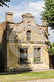 Old historical house in Ventspils town, Latvia