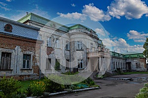 Old  historical Pototskykh  Pototski  Palace outside. Chervonohrad city. Ukraine. Tourist landmark