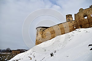 Historic castle ruins Zborov Slovakia