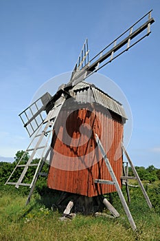 Old and historical windmill of Storlinge