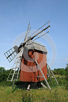 Old and historical windmill of Storlinge