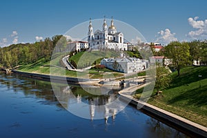 Old Holy Assumption Cathedral on the embankment of the Western Dvina river, Vitebsk, Belarus
