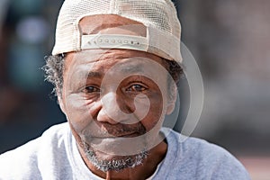 Old Homeless African American Man