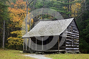 An Old Homestead in Cades Cove in Smoky Mountain National Park