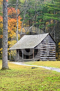 An Old Homestead in Cades Cove in Smoky Mountain National Park