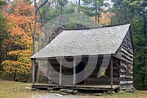 An Old Homestead in Cades Cove in Smoky Mountain National Park