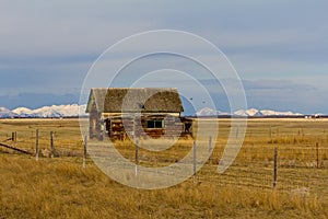 Old Homestead On The Grasslands Of Montana