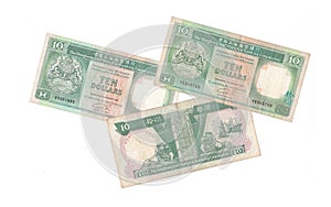 Old Hong Kong and Shanghai Banking Corporation ten dollar notes