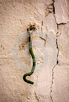 Old hook on wall
