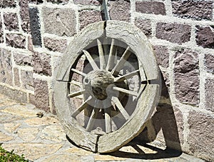 Old horse car wheel