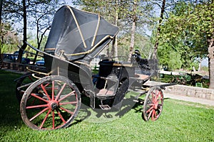 An old horse-drawn carriage