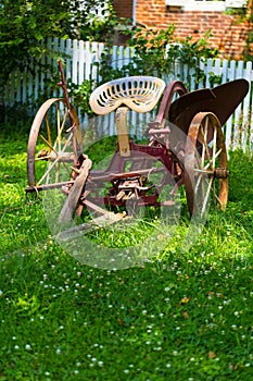 Old Horse Drawn Plow in Yard