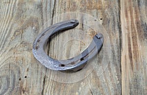 An old horseshoe with spikes, taken from a horse