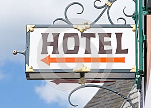 Old hotel sign