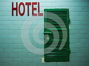 Old hotel sign