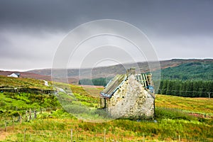 Old house - abandoned cottage in Highlands of Scotland