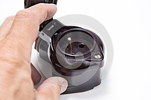 Old house Bakelite switch and socket from 60's and 70's