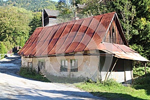 Old house in Banska Hodrusa village, Slovakia